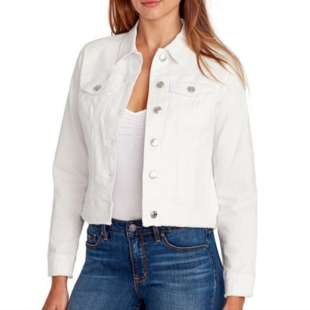 Nine West Sarah Jacket Spread Collar Silver Buttons Size XL